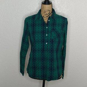 Merona Plaid and Dot Top Size Medium